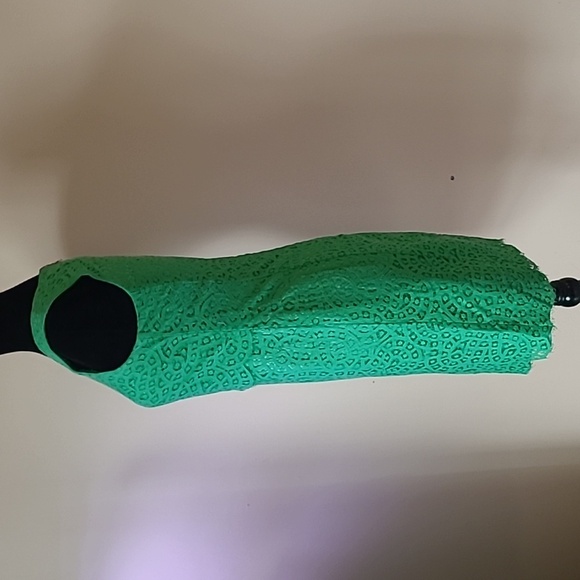 Antonio Melani green lace dress w/gold back zipper size 2 - Picture 3 of 8